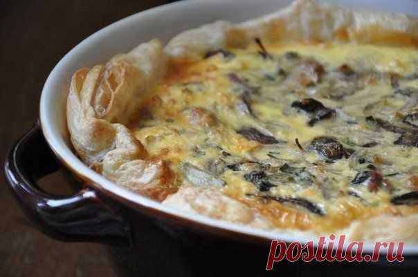 "Киш Лорен" с грибами и сыром