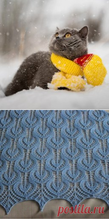 Красивый узор спицами