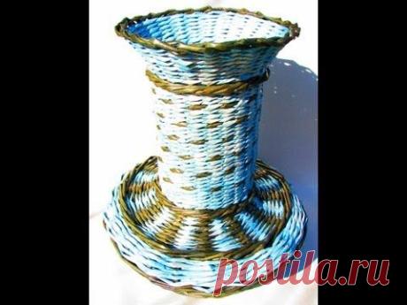 ▬► How to weave oval bottom of the basket. Promo.