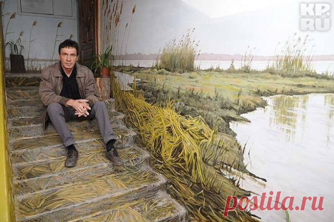 Художник использовал подъезд как холст