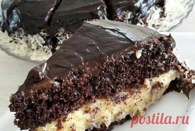 Нежный торт «Баунти». Очень мокрый, сочный и тает во рту - Идеальная хозяйка