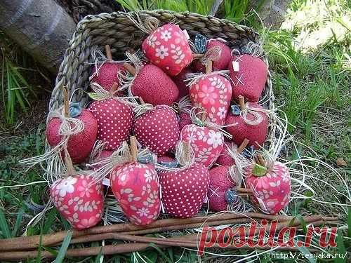 Текстильные яблочки своими руками!