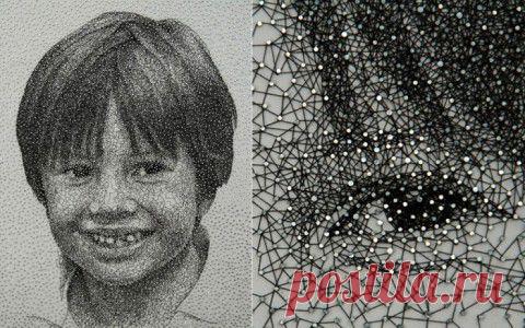 Стринг арт - картины из гвоздей и ниток | Своими руками