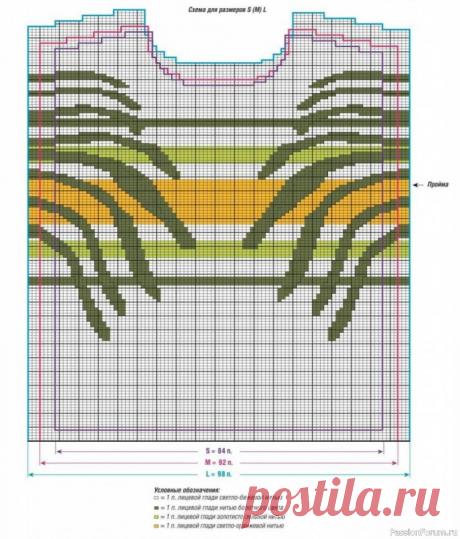 Цветной пуловер в технике интарсия спицами | Интересные идеи для вдохновения