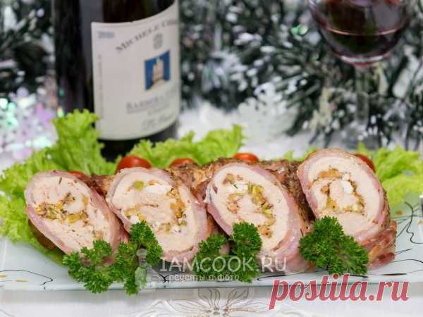 Куриные рулетики с сыром фета и фисташками — рецепт с фото
