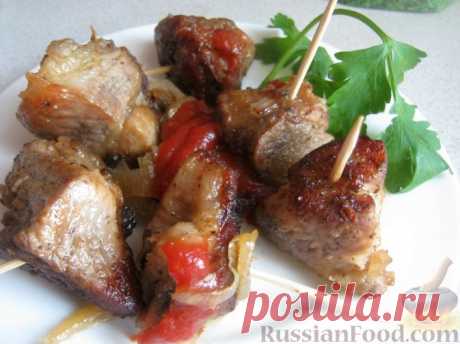 Рецепт: Быстрый шашлык на сковороде на RussianFood.com