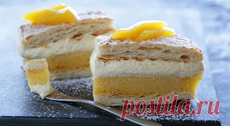 Мильфей с манго и заварным творожным кремом, пошаговый рецепт с фото на сайте Гастроном