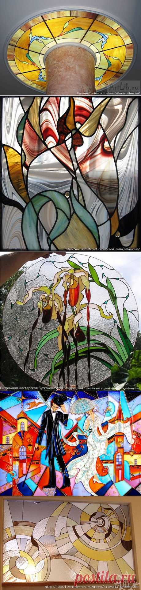 Имитация заливного витража своими руками.