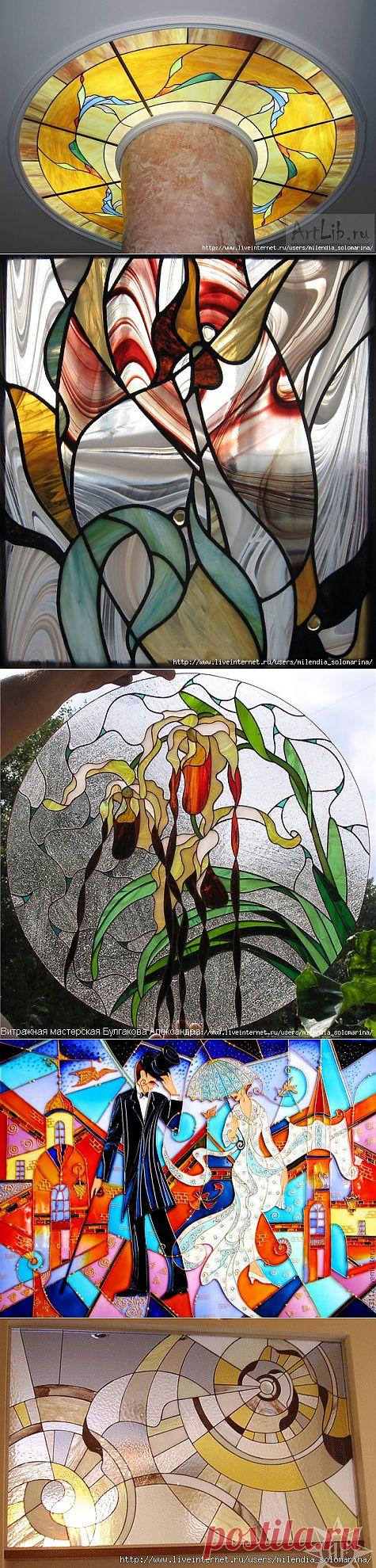Имитация заливного витража своими руками.