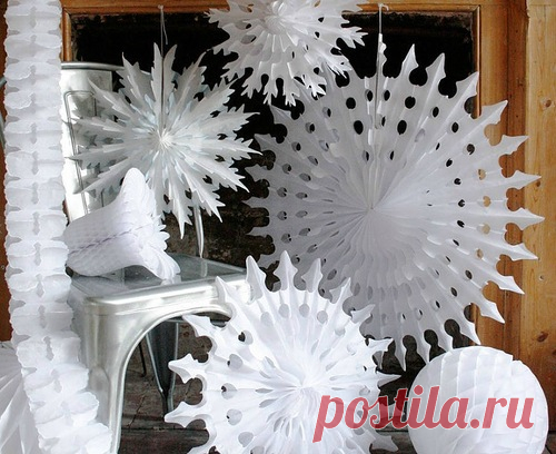 Бумажные снежинки - новогодний декор - Домашний hand-made