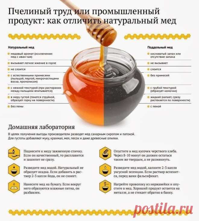 ВОЗЬМИТЕ СЕБЕ НА ЗАМЕТОЧКУ!Как отличить натуральный мёд от поддельного.