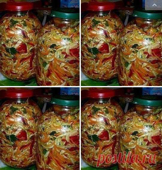 Салат из свежей белокочанной капусты БЕЗ закрутки