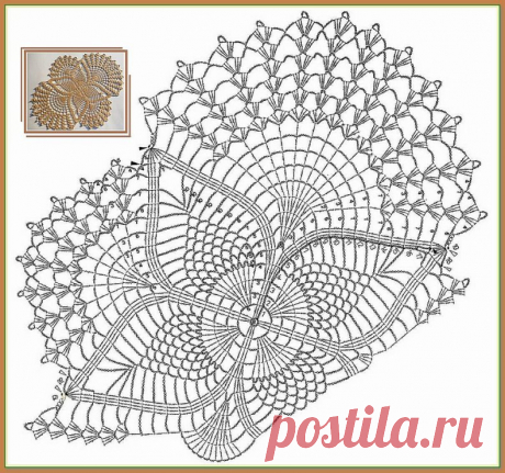 Салфетка крючком