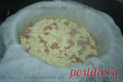 Домашний сыр с грецкими орешками и ветчиной - пошаговый рецепт приготовления с фото / COOK-MASTER.RU