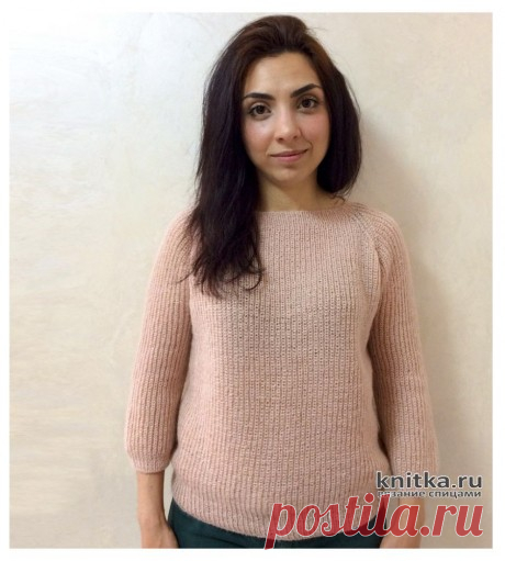 Экспресс МК женский джемпер английской резинкой. Работа Анаит, Вязание для женщин