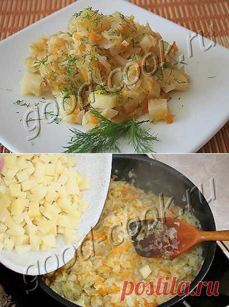 Хорошая кухня - тушеная капуста с картофелем. Кулинарная книга рецептов. Салаты, выпечка.