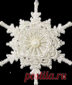 Зимние снежинки на прозрачном фоне.