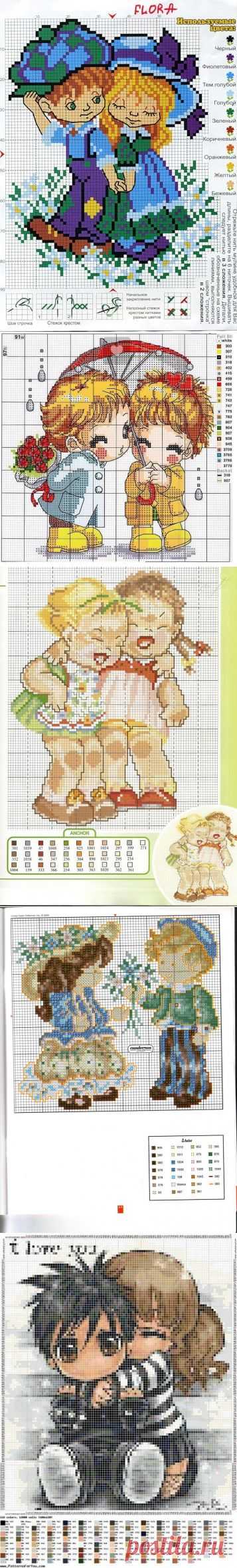 Детишки крестиком.