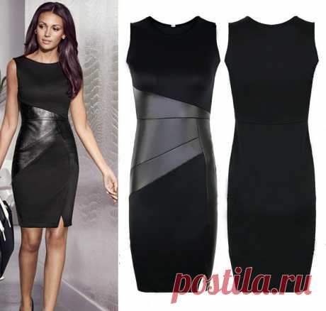 dress suspenders Picture - More Detailed Picture about 2015 New Fashion Slim OL Leather Patchwork Casual Pencil Dress Woman Sexy Bodycon Sleeveless Elegant Party Dresses Vestido Picture in from Fashion Queen No.1 Store. Aliexpress.com | Alibaba Group