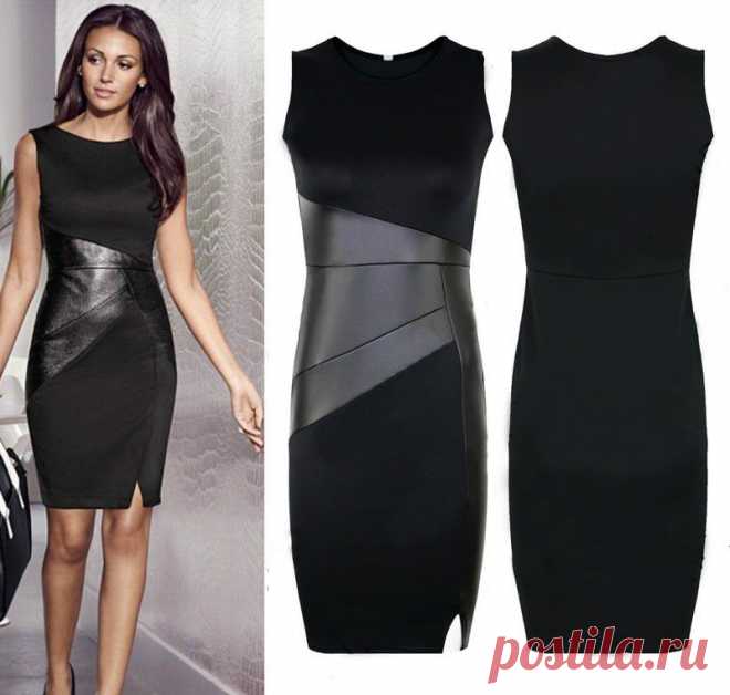 dress suspenders Picture - More Detailed Picture about 2015 New Fashion Slim OL Leather Patchwork Casual Pencil Dress Woman Sexy Bodycon Sleeveless Elegant Party Dresses Vestido Picture in from Fashion Queen No.1 Store. Aliexpress.com | Alibaba Group