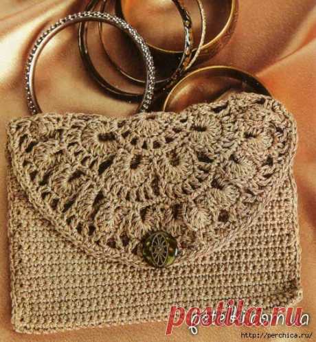 Стильный клатч крючком