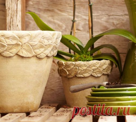 Декорируем цветочные горшки