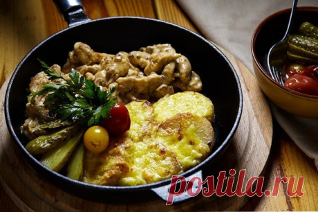 Фрикасе из куриного мяса с картошкой. Замечательный вариант для сытного ужина