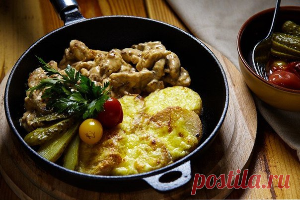 Фрикасе из куриного мяса с картошкой. Замечательный вариант для сытного ужина