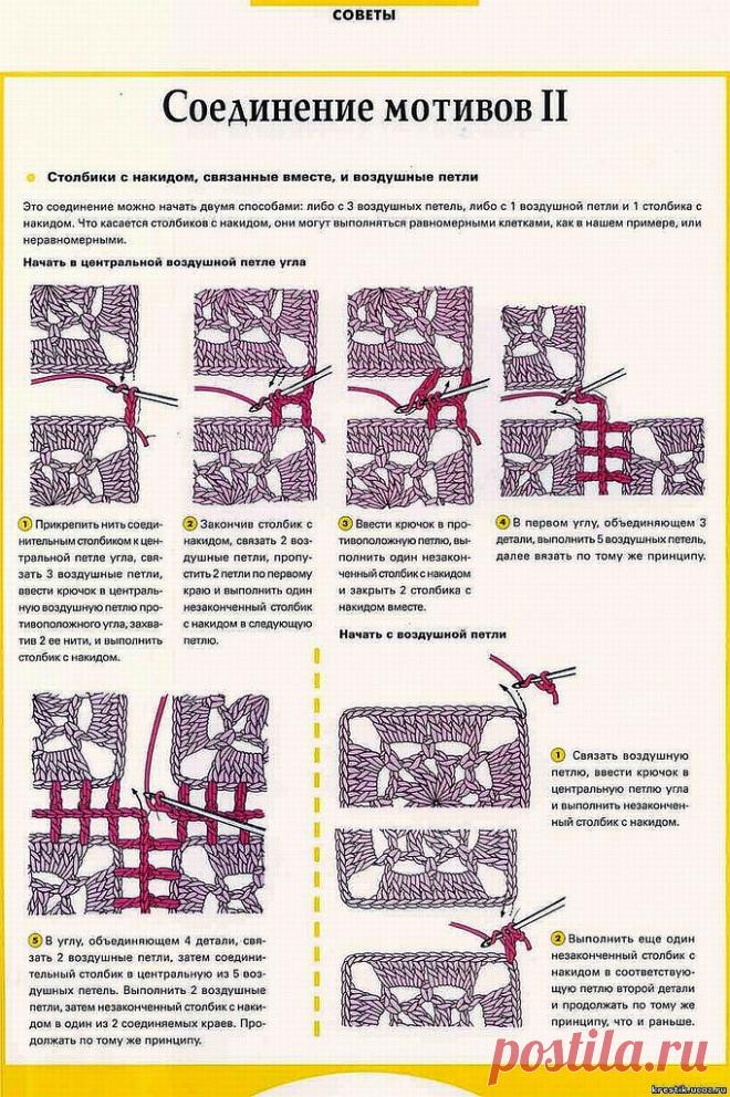 ВЯЗАНЫЙ ШИК: Альбом«СПОСОБЫ СОЕДИНЕНИЯ МОТИВОВ»