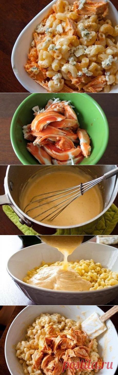 Как приготовить макароны с сыром и курицей. - рецепт, ингридиенты и фотографии