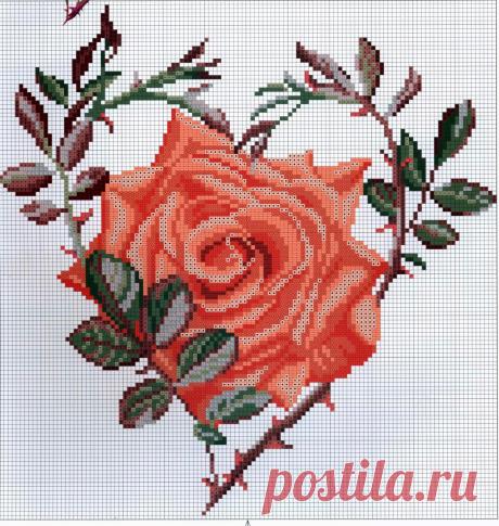 Большая коллекция схем сердечек для вышивания крестом