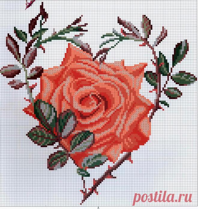 Большая коллекция схем сердечек для вышивания крестом