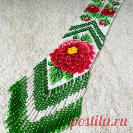 Гердан от меня ловите "Букет Георгин" | Бисер. Работы пользователей