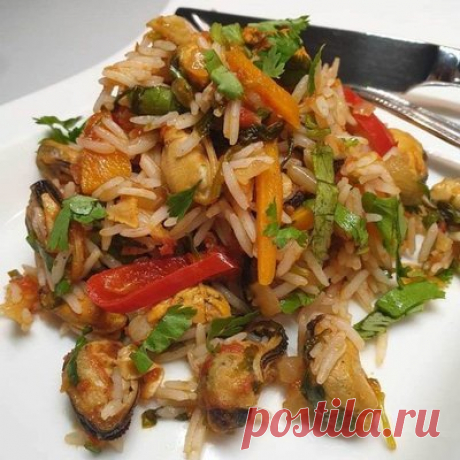 Рис по-тайски с мидиями - Рыба и морепродукты