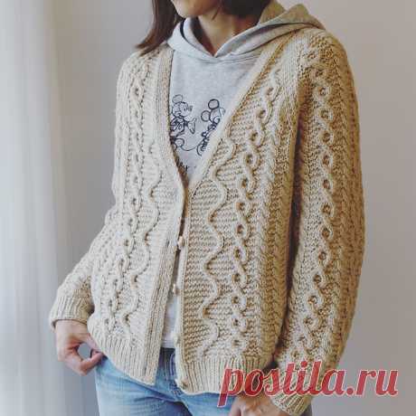 Ravelry: Cabled Cardigan pattern by Irene Lin