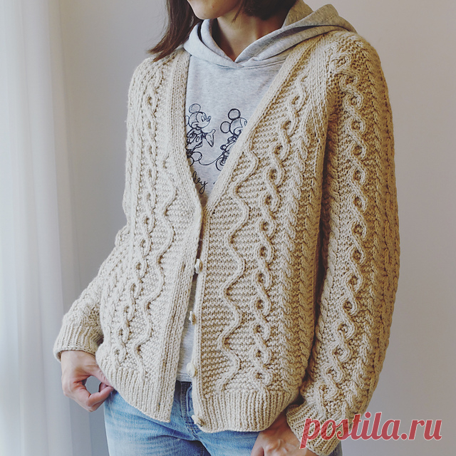 Ravelry: Cabled Cardigan pattern by Irene Lin