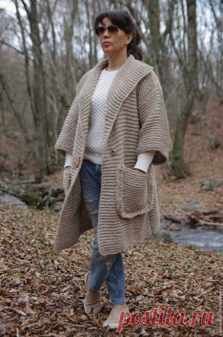 Купить Вязаный кардиган "Rustik" из коллекции"CamelWool" - кардиган, кардиган вязаный, кардиган женский