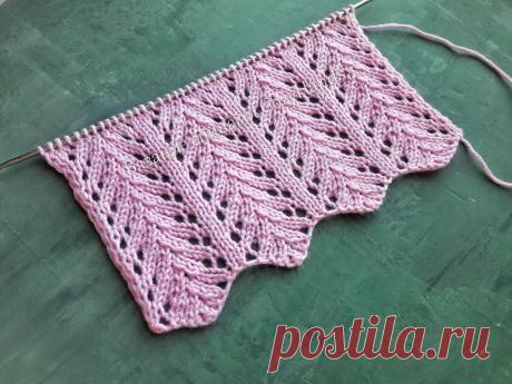 Ажурный узор Перья