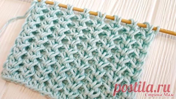 Узор спицами Ажурные колоски. Видео МК - Вязание - Страна Мам