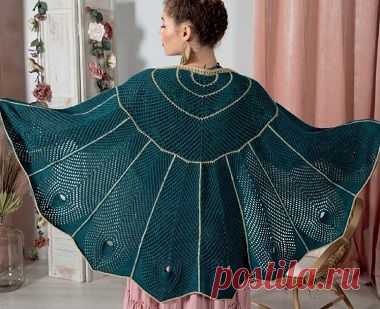 Ажурная шаль «Pavo»