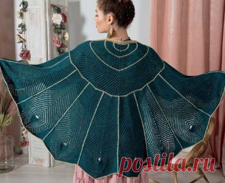 Ажурная шаль «Pavo»