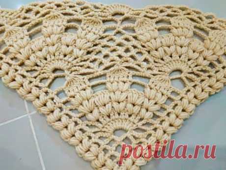 ШАЛЬ "ТЮЛЬПАН". Вязание крючком. TULIP SHAWL. Crochet