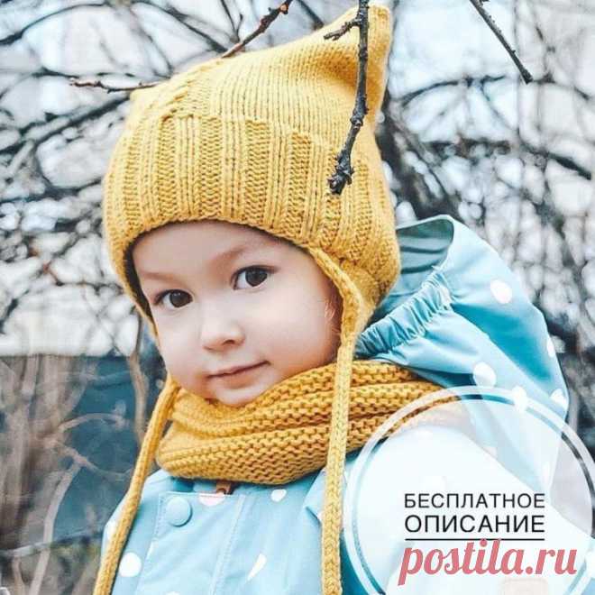 Kaк вязала такую шапулю с ушками (Вязание спицами) — Журнал Вдохновение Рукодельницы
