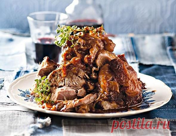 Рецепт свиной шейки с сухофруктами