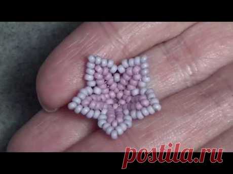 Tutorial: Beaded Bellflower#1  как сделать. Цветок колокольчик  из бисера.