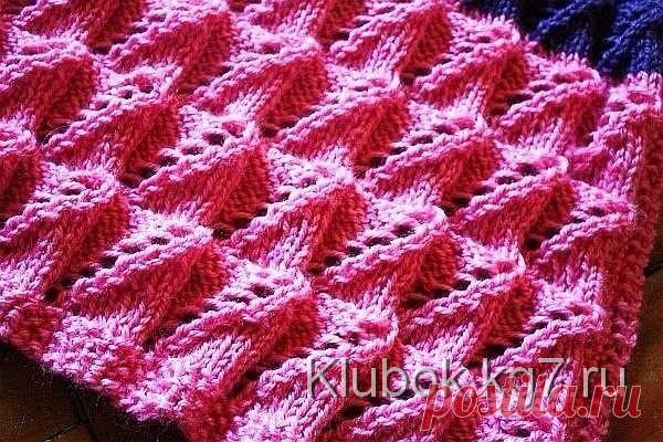 УЗОР СПИЦАМИ ДЛЯ ПЛЕДА