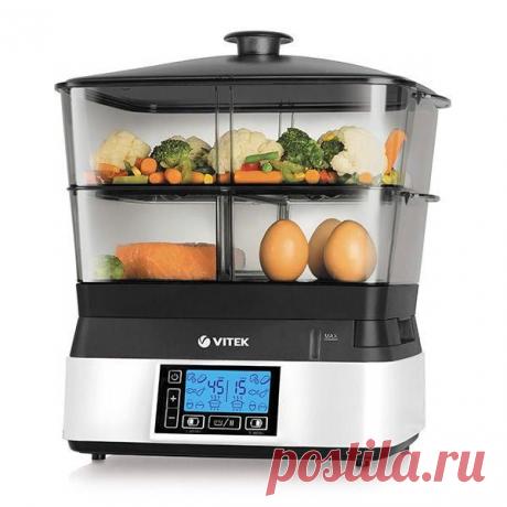 Пароварка Vitek VT-1560 BK
3 690 руб.

Вместимость чаши для воды: 1,6 л
Внешнее отверстие для долива воды во время приготовления: +
ЖК-дисплей с электронным управлением: +
Защита от перегрева: +
Индикатор необходимости очистки накипи: +
Индикатор питания: +
Количество чаш: 2
Корпус из термостойкого пластика: +
Мощность, Вт: 1 650
Общий объем: 11 л
Силиконовые перегородки предотвращают распространение запаха готовящихся продуктов в соседние чаши: +