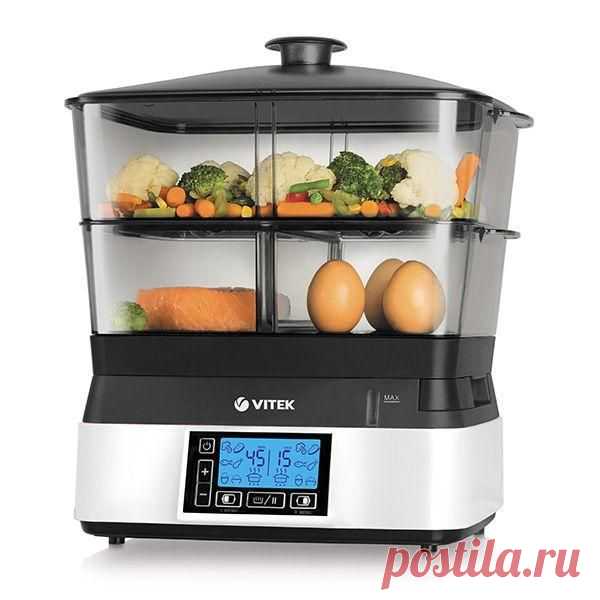 Пароварка Vitek VT-1560 BK
3 690 руб.

Вместимость чаши для воды: 1,6 л
Внешнее отверстие для долива воды во время приготовления: +
ЖК-дисплей с электронным управлением: +
Защита от перегрева: +
Индикатор необходимости очистки накипи: +
Индикатор питания: +
Количество чаш: 2
Корпус из термостойкого пластика: +
Мощность, Вт: 1 650
Общий объем: 11 л
Силиконовые перегородки предотвращают распространение запаха готовящихся продуктов в соседние чаши: +
