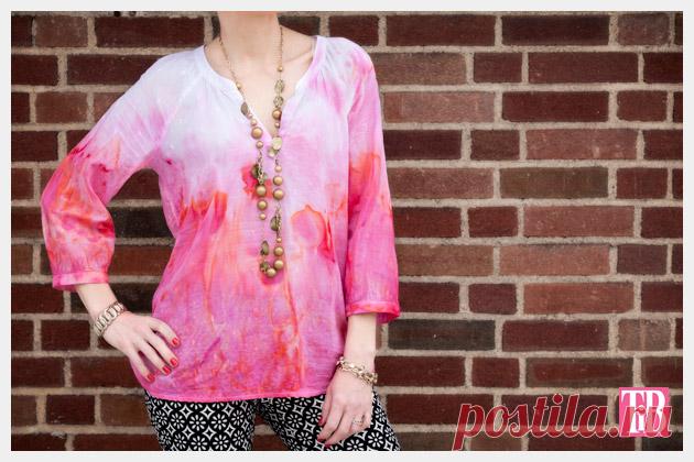 Как с помощью краски создать "тающий" рисунок на одежде