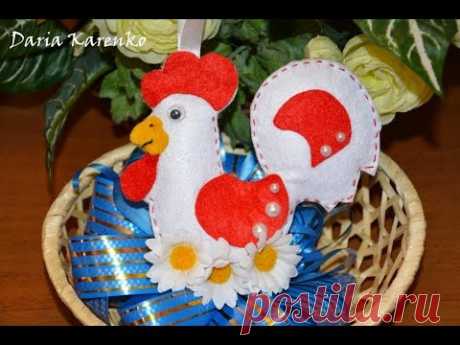 DIY СИМВОЛ 2017 года. Петушок своими руками. Как сделать петуха к Новому году. Мастер класс